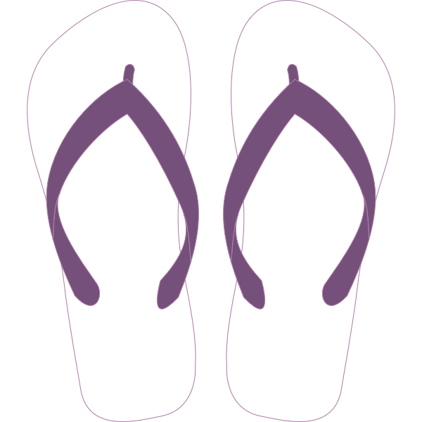 SVG Flip-flops with striped pattern vector illustration