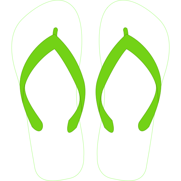 SVG Flipflops with stripe pattern vector drawing