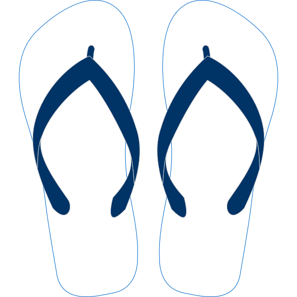 SVG Flipflops with stripe pattern vector graphics