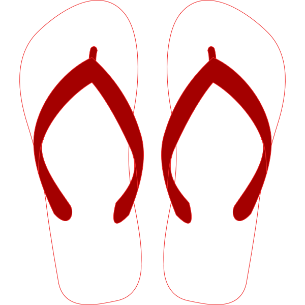 SVG Flipflops with stripe pattern vector image