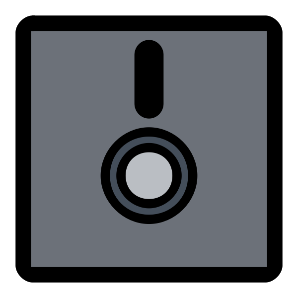SVG Floppy disk in monochrome