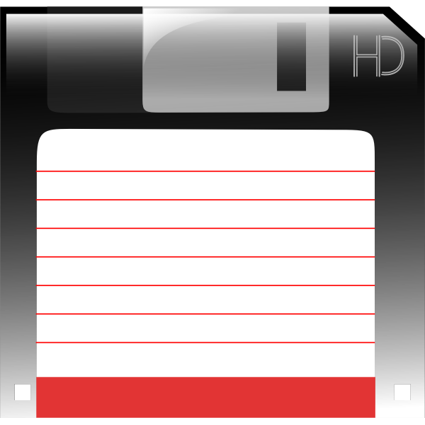 SVG Floppy disk with label vector image