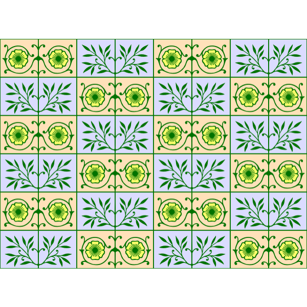 SVG Floral and leafy pattern
