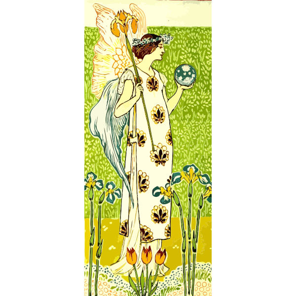 SVG Floral angel