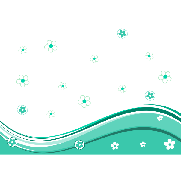 SVG Floral Background Green A6