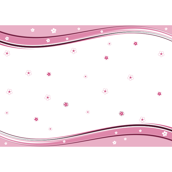 SVG Floral Background Pink A4