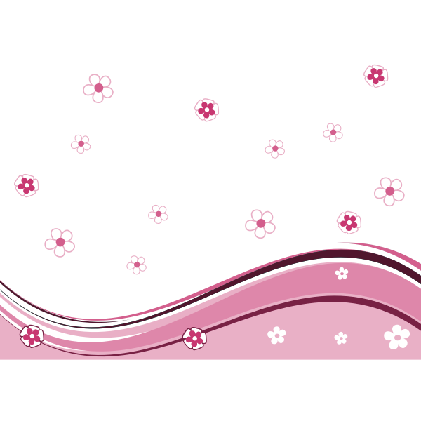 SVG Floral Background Pink A6