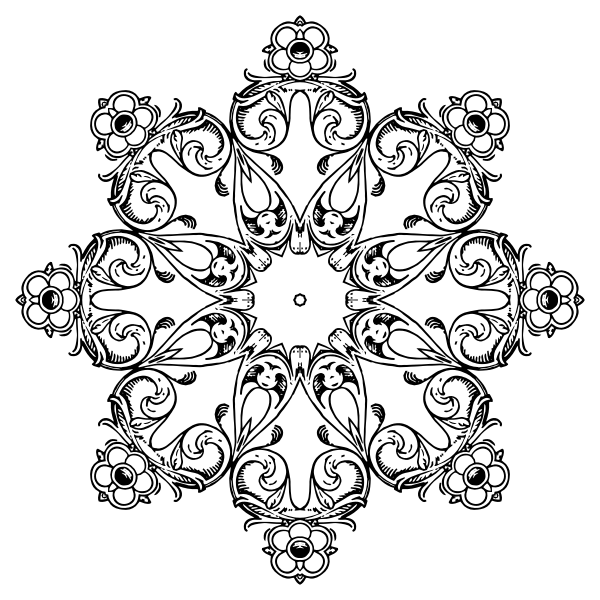SVG Floral badge