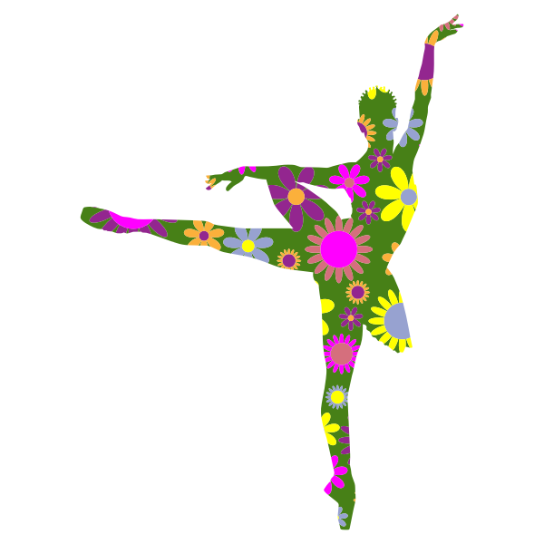 SVG Floral ballerina