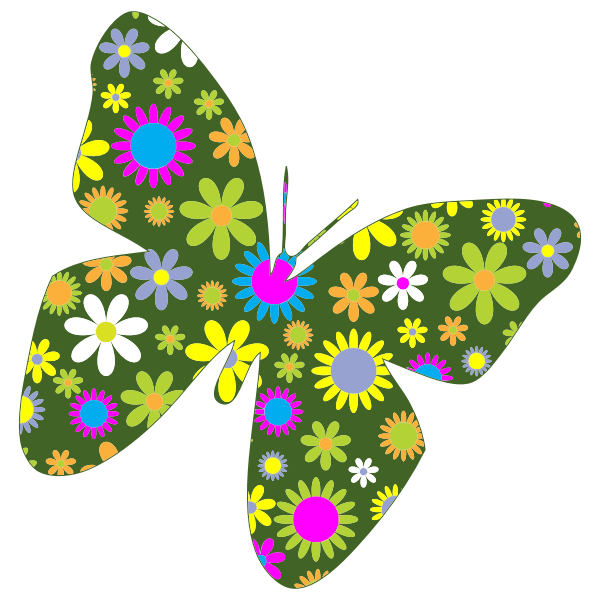SVG Floral butterfly