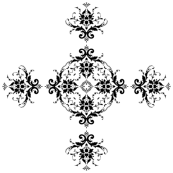 SVG Floral cross decoration