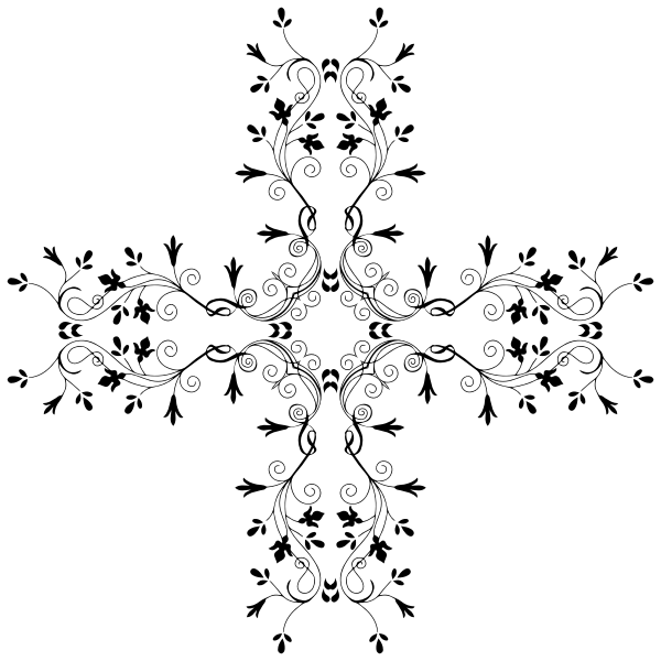 SVG Floral cross image