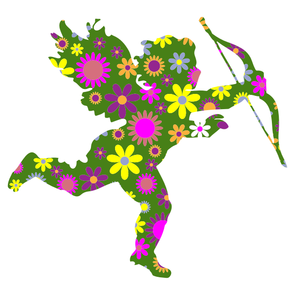 SVG Floral Cupid