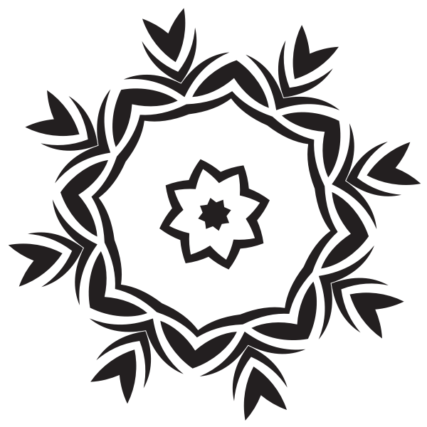 SVG Floral decoration silhouette graphics