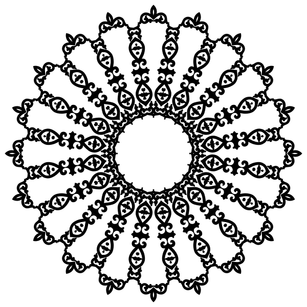 SVG Floral derivate vector image