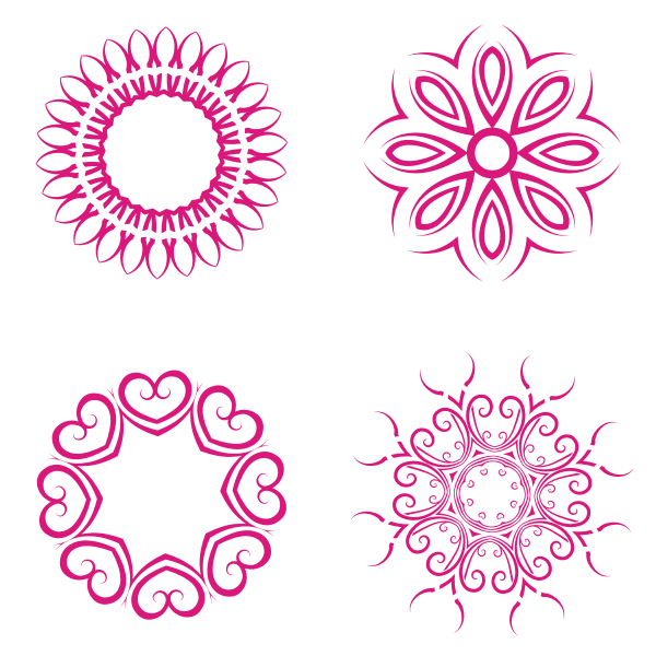 SVG Floral design elements