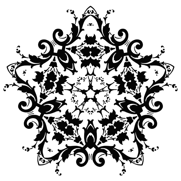 SVG Floral design in black