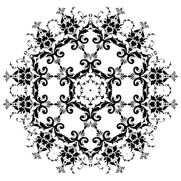 SVG Floral design vector drawing