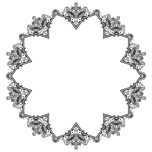 SVG Floral empty frame