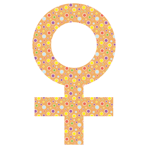 SVG Floral female symbol