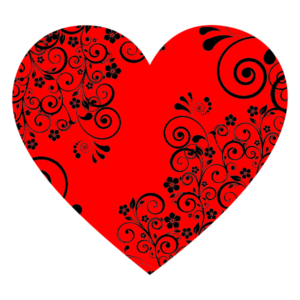 SVG Floral Flourish Heart