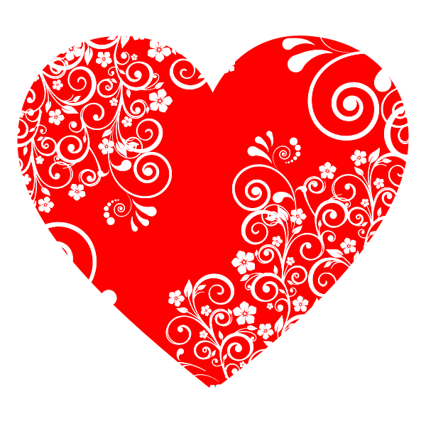 SVG Floral Flourish Heart 2