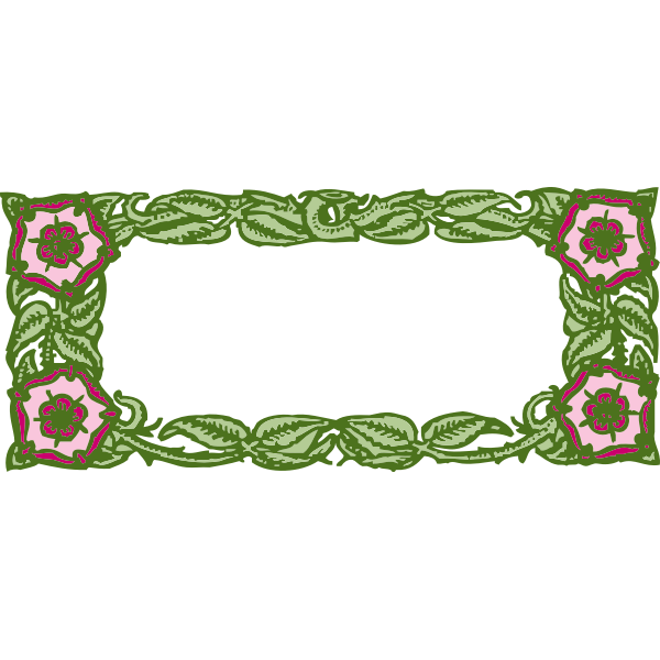 SVG Floral frame vector