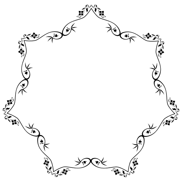 SVG Floral framework silhouette
