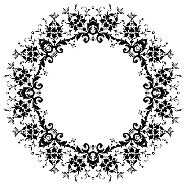 SVG Floral halo vector silhouette