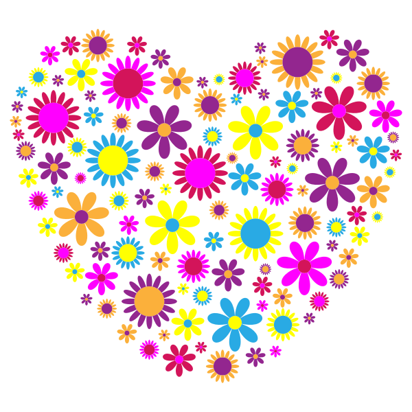 SVG Floral heart image