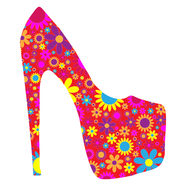 SVG Floral heel