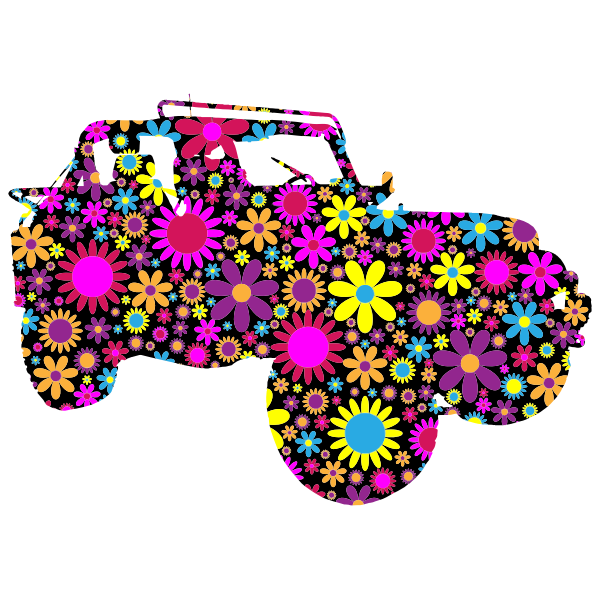 SVG Floral jeep
