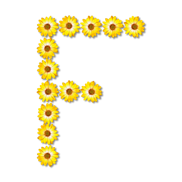 SVG Floral letter F
