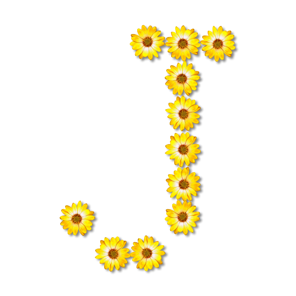 SVG Floral letter J