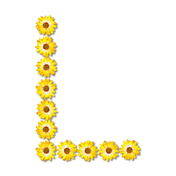 SVG Floral letter L