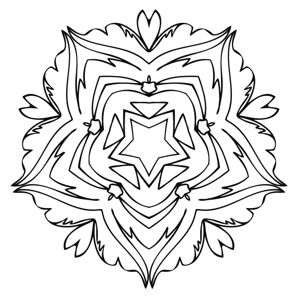 SVG Floral line art