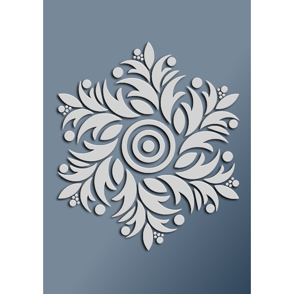SVG Floral motif on grey background
