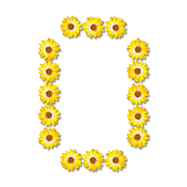 SVG Floral O letter