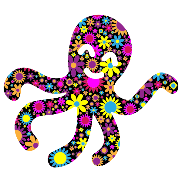 SVG Floral octopus