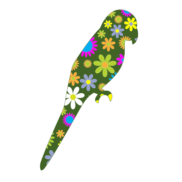 SVG Floral parrot