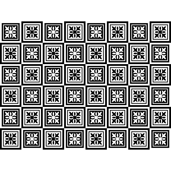 SVG Floral pattern in black and white