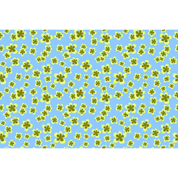 SVG Floral pattern in blue and yellow