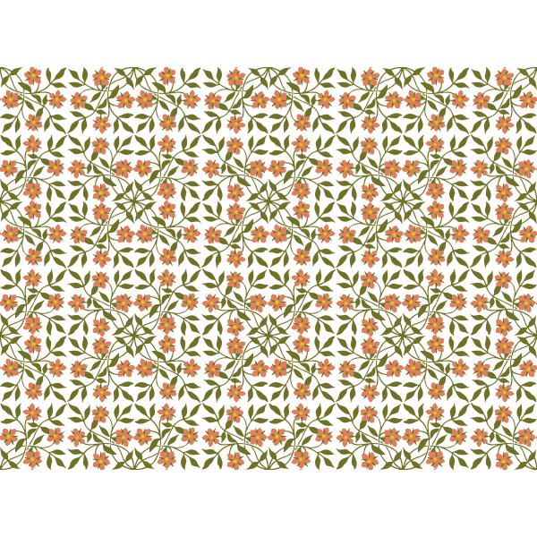 SVG Floral pattern in orange color