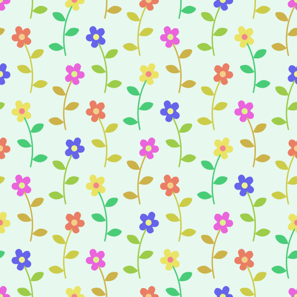 SVG Floral pattern on white background vector image