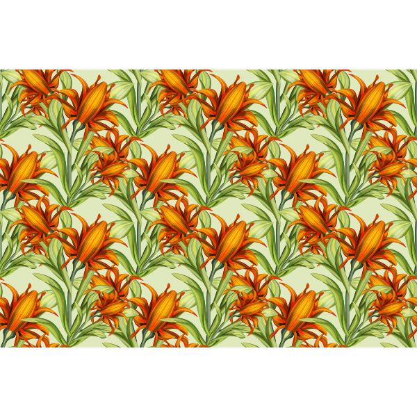 SVG Floral pattern with green background