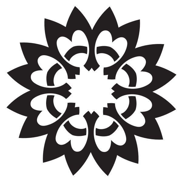 SVG Floral silhouette clip art