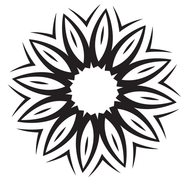 SVG Floral silhouette cut file