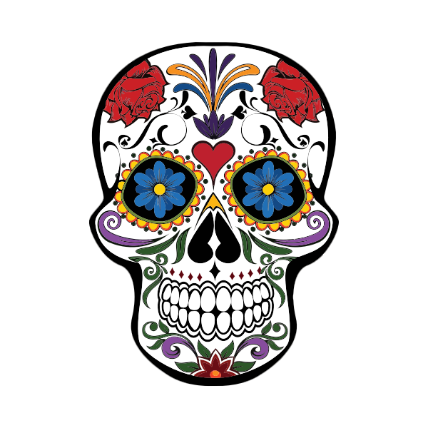 SVG Floral skull vector image