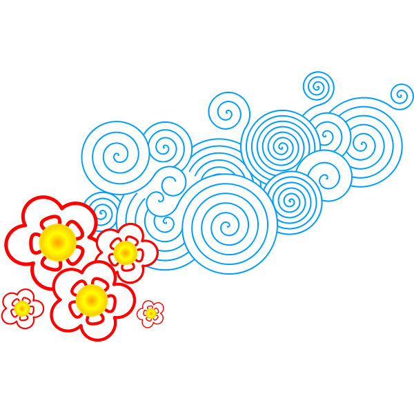 SVG Floral swirly design