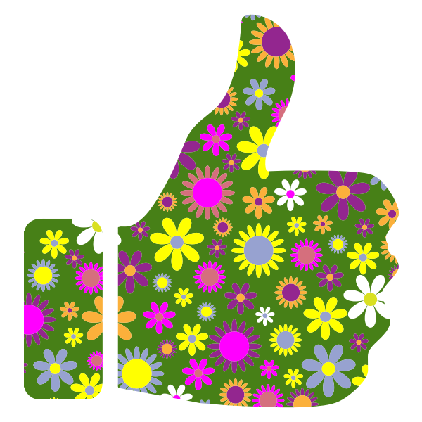 SVG Floral thumbs up